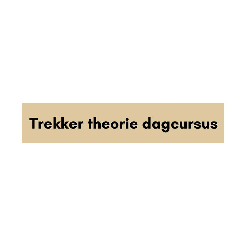 Trekker theorie dagcursus Bollenstreek (T-rijbewijs)